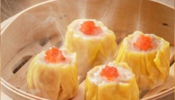 shumai (shao mai) steamed dumpling; also written 燒麥|烧麦[shāo mài]