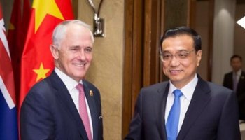 Li Keqiang， Malcolm Turnbull