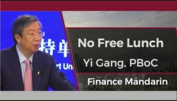 PBoC Yi Gang Video Speech：No free lunch, importance to educate investors & protect consumers